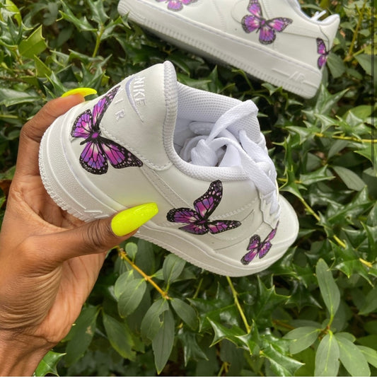 Custom Blue Butterfly Custom AF 1s