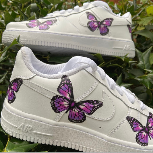 Custom Blue Butterfly Custom AF 1s
