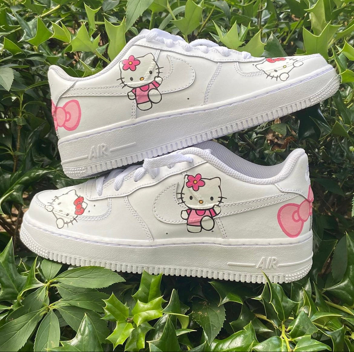 Custom Pink Kitty Custom AF 1s