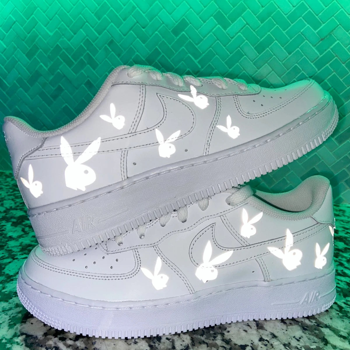 Reflective Bunny Custom AF 1s